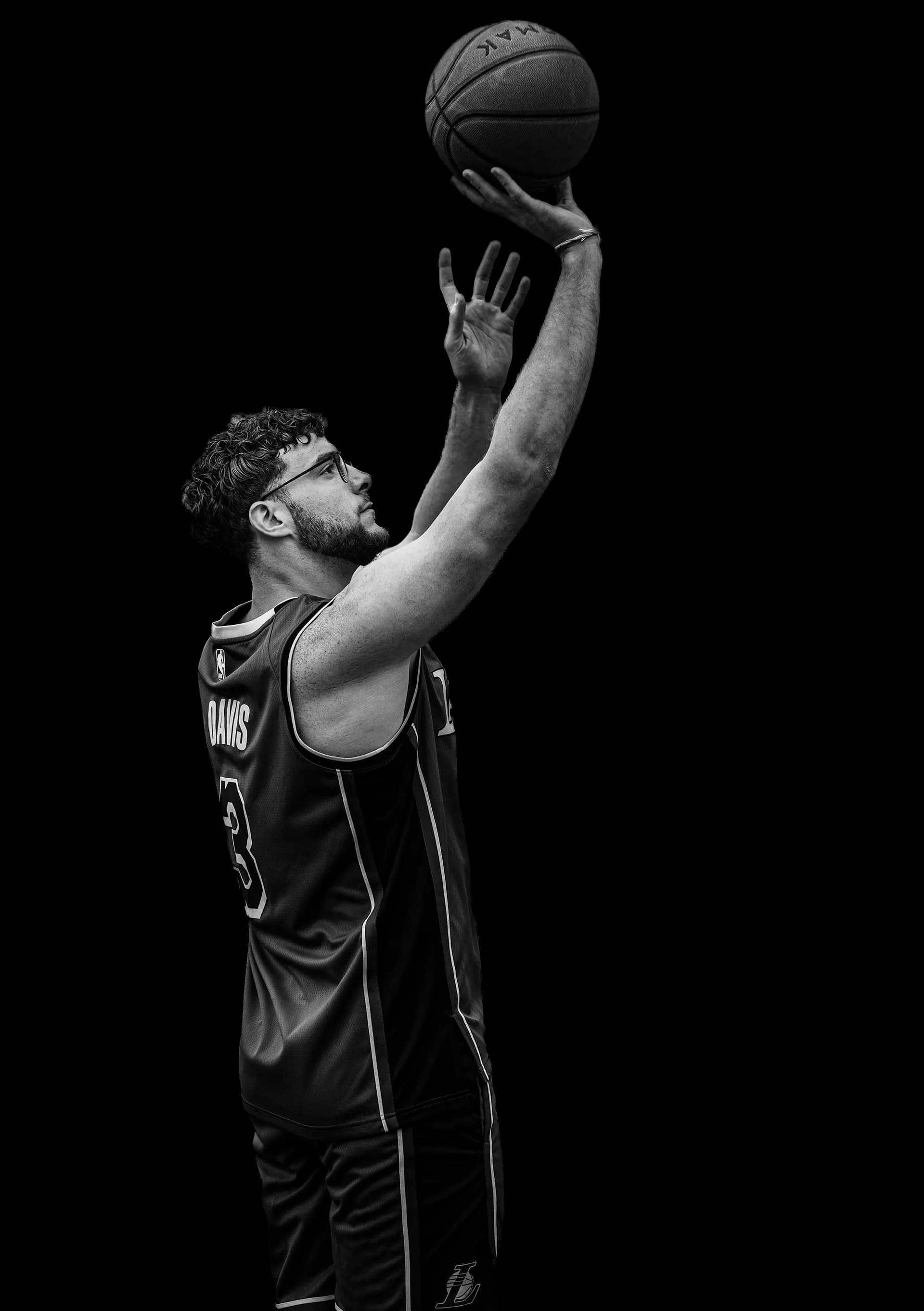 Portrait sportif en action